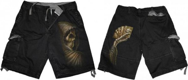 Dead Mans Hand Shorts im Antik-Look
